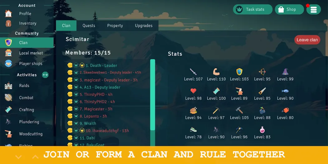 Idle Clans - MMORPG (Айдл Кланс) [МОД: Все открыто, Дополнительные деньги и Меню MOD] Screenshot 2