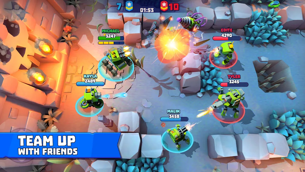 Tanks a Lot - 3v3 Battle Arena [МОД: Много монет, Открытые уровни и Мега MOD] Screenshot 3
