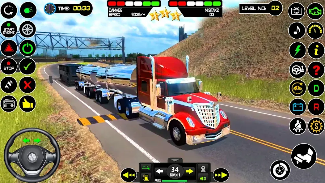 US Truck Driving Cargo Game 3D (Американский грузовик водителя) [МОД: Деньги, Монеты и Меню MOD] Screenshot 3