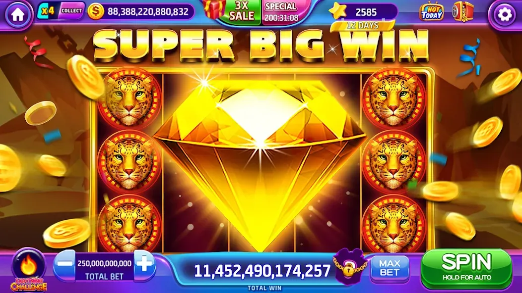 Lava Slots - Casino Games (Лава Слотс) [МОД: Меню, Бесконечные монеты и Открытые уровни] Screenshot 2