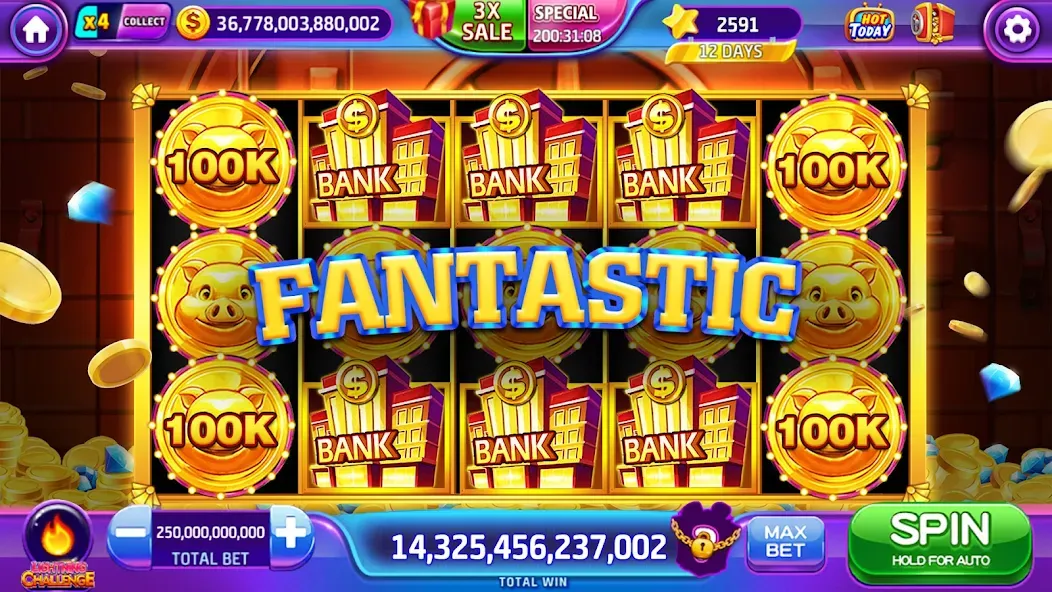 Lava Slots - Casino Games (Лава Слотс) [МОД: Меню, Бесконечные монеты и Открытые уровни] Screenshot 3