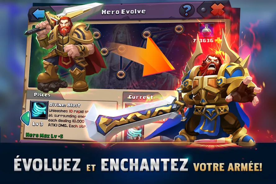 Clash of Lords 2: Clash Divin (Клэш оф Лордс 2) [МОД: Меню, Бесконечные монеты и Открытые уровни] Screenshot 3