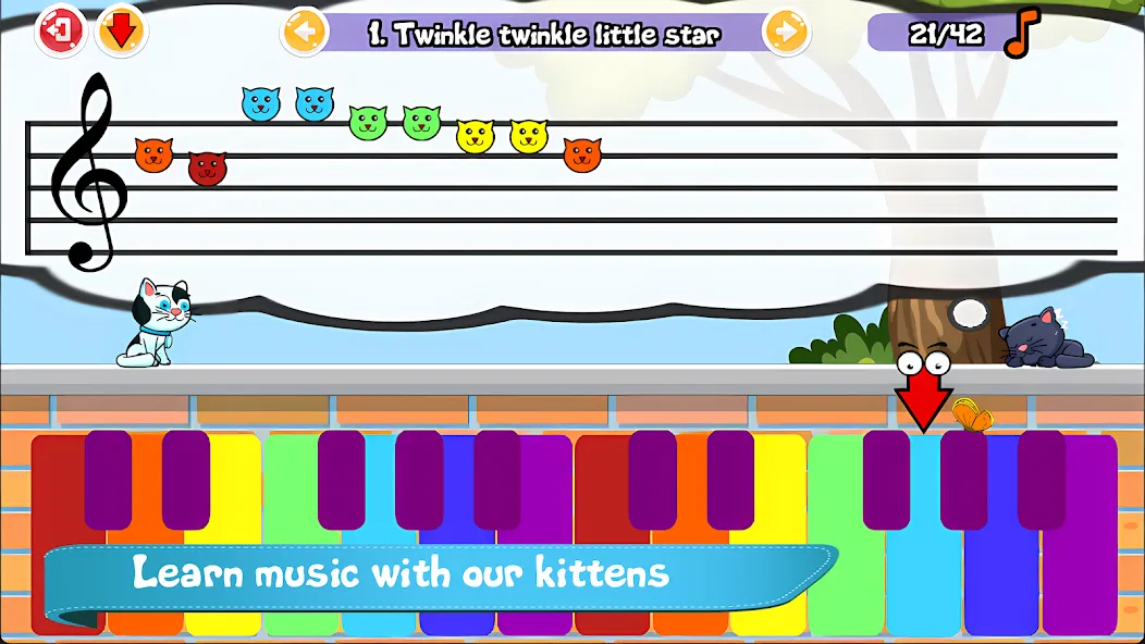 Cat Piano Meow - Sounds & Game [МОД: Все открыто, Дополнительные деньги и Меню MOD] Screenshot 1