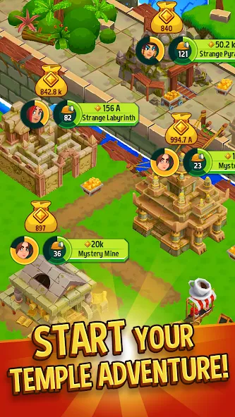 Temple Run: Idle Explorers (Темпл Ран) [МОД: Бесконечные деньги, Монеты и Мега MOD] Screenshot 1