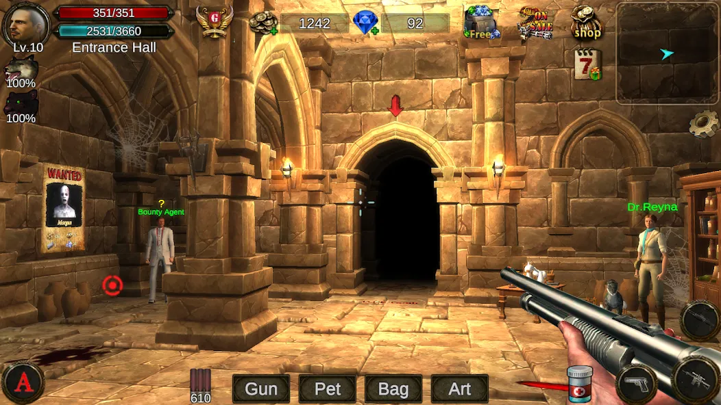 Dungeon Shooter : Dark Temple (Данжен Шутер) [МОД: Много монет, Открытые уровни и Мега MOD] Screenshot 1