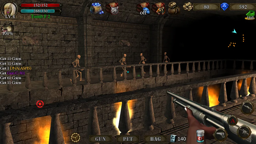 Dungeon Shooter : Dark Temple (Данжен Шутер) [МОД: Много монет, Открытые уровни и Мега MOD] Screenshot 3