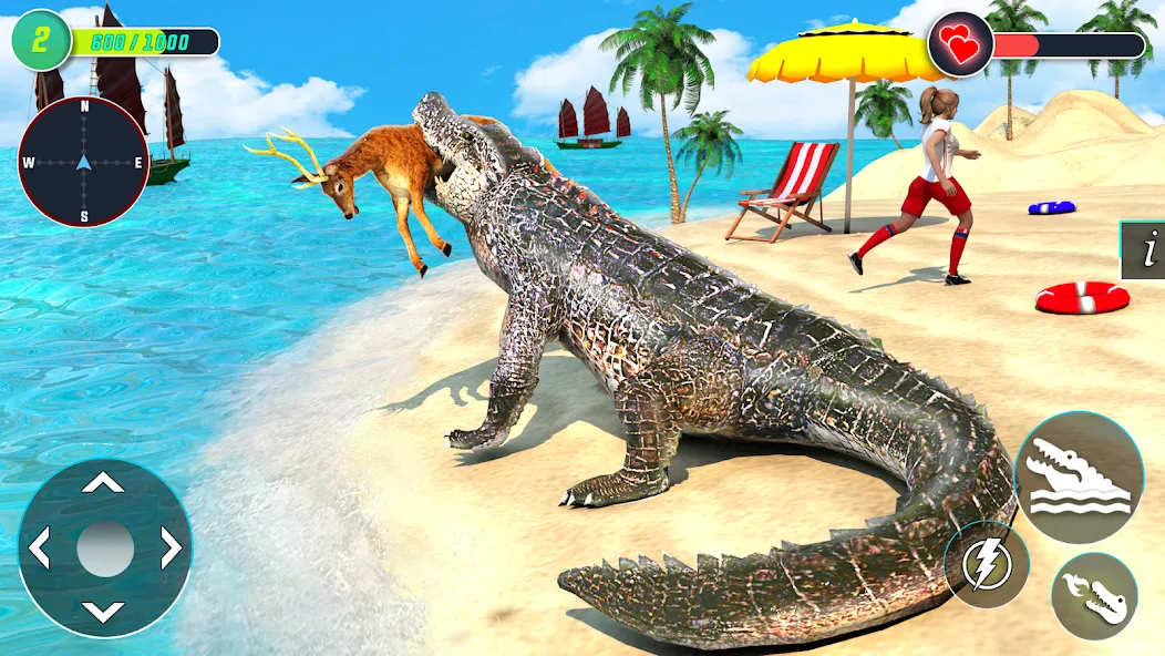 Crocodile Games: Animal Games [МОД: Много денег, Монет и Все открыто] Screenshot 1