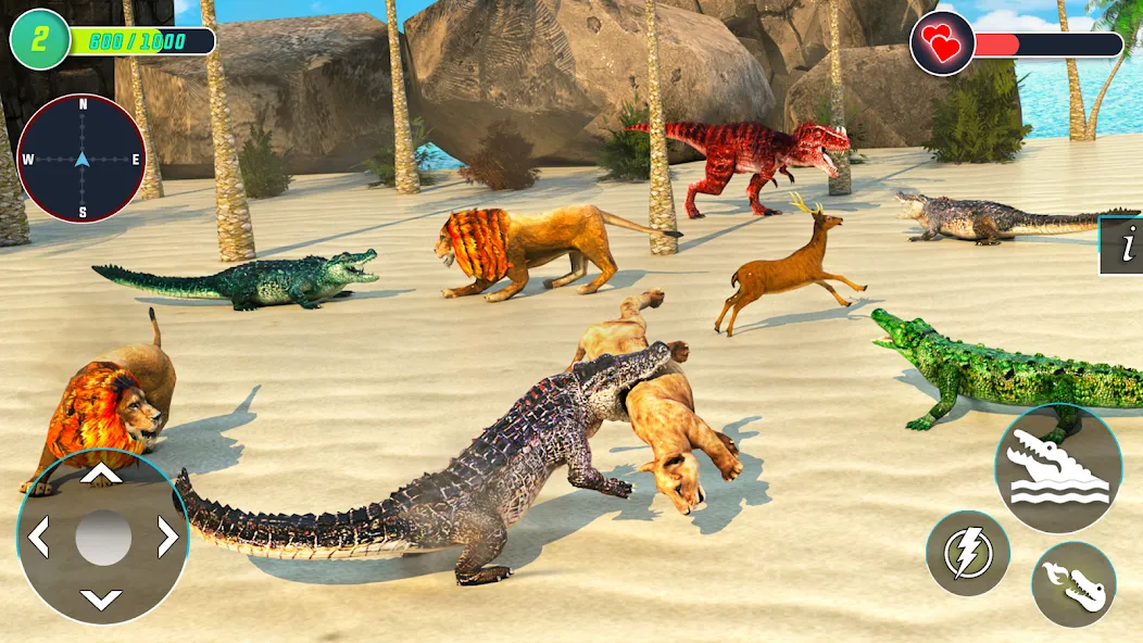 Crocodile Games: Animal Games [МОД: Много денег, Монет и Все открыто] Screenshot 3