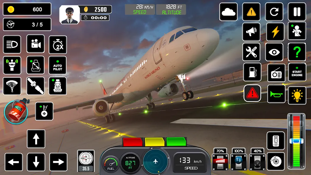 Pilot Flight Simulator Games [МОД: Деньги, Монеты и Меню MOD] Screenshot 1