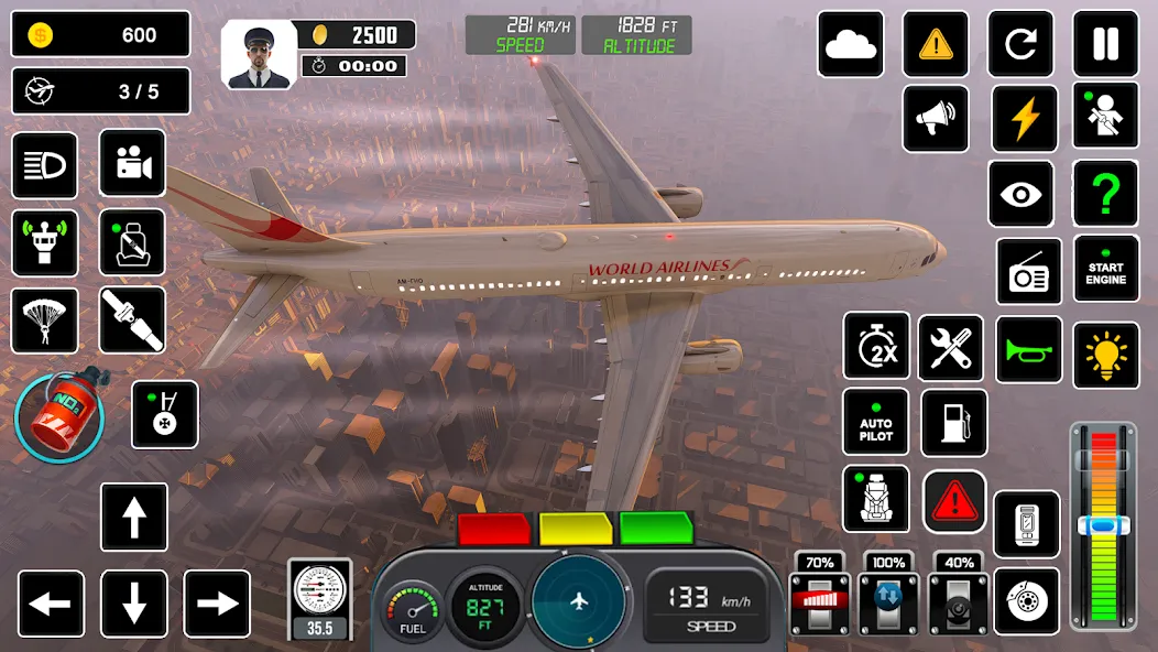 Pilot Flight Simulator Games [МОД: Деньги, Монеты и Меню MOD] Screenshot 2