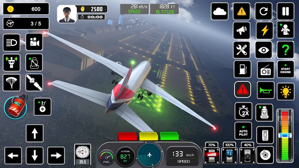 Pilot Flight Simulator Games [МОД: Деньги, Монеты и Меню MOD] Screenshot 3