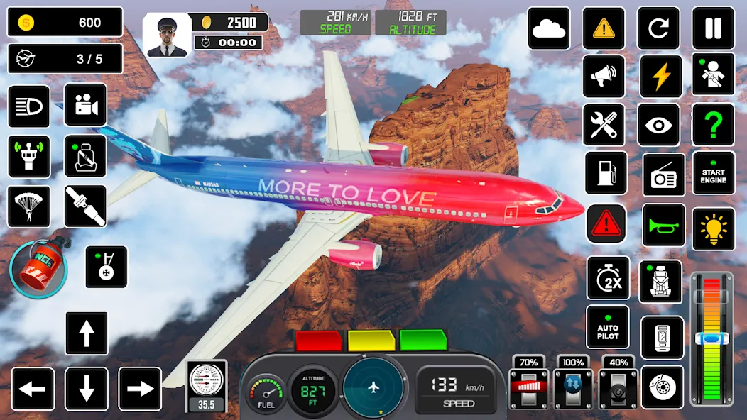 Pilot Flight Simulator Games [МОД: Деньги, Монеты и Меню MOD] Screenshot 4