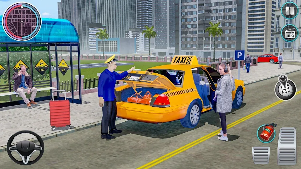 City Taxi Driving: Taxi Games [МОД: Меню, Бесконечные монеты и Открытые уровни] Screenshot 3