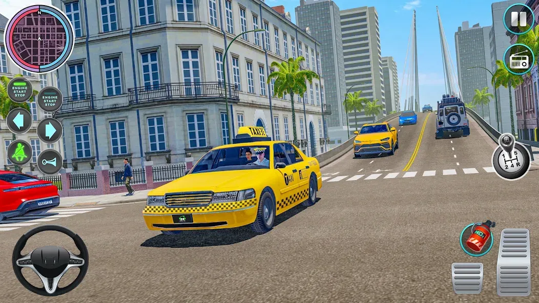 City Taxi Driving: Taxi Games [МОД: Меню, Бесконечные монеты и Открытые уровни] Screenshot 4