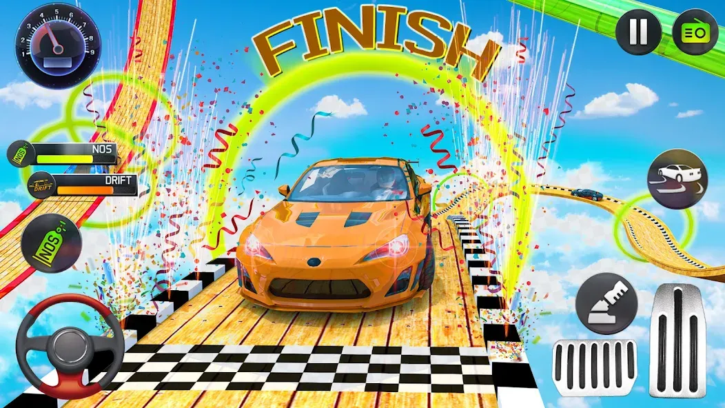 Mega Ramp Car Stunts Race Game [MOD: Бесконечные деньги] - Скриншот 4
