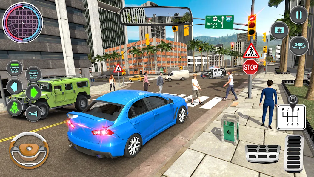 Modern Car Driving School Game [МОД: Деньги, Монеты и Меню MOD] Screenshot 3