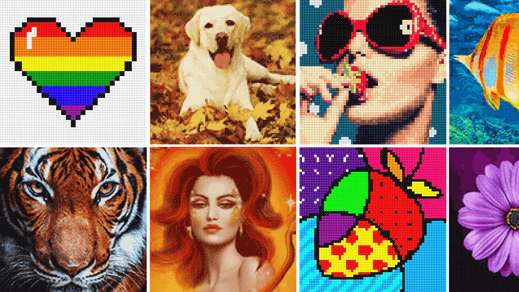 Cross Stitch: Color by Number [МОД: Меню, Бесконечные монеты и Открытые уровни] Screenshot 4