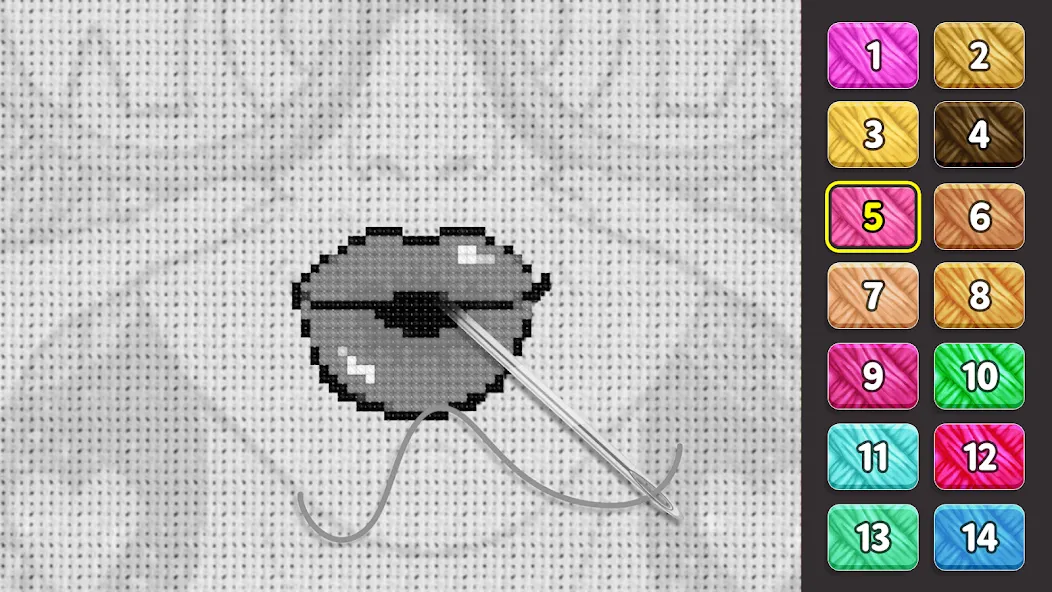 Cross Stitch: Color by Number [МОД: Меню, Бесконечные монеты и Открытые уровни] Screenshot 5