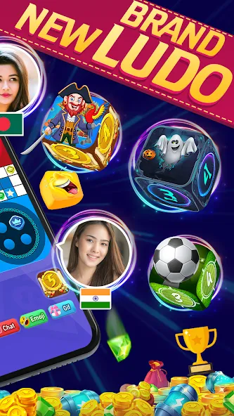 Online Ludo Game Multiplayer (Лудо Мастер Лудо Дайс Кинг) [МОД: Много денег, Монет и Все открыто] Screenshot 5