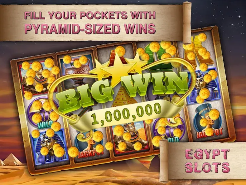Egypt Slots Casino Machines (Египетские игровые автоматы казино) [МОД: Все открыто, Дополнительные деньги и Меню MOD] Screenshot 4