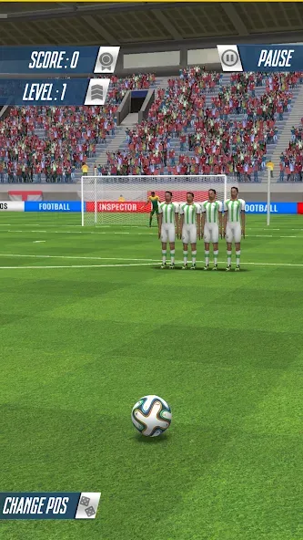 Strike Football Game FreeKick [МОД: Много монет, Открытые уровни и Мега MOD] Screenshot 3