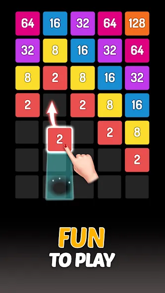 X2 Blocks - 2048 Number Game (Блоки) [МОД: Много денег, Монет и Все открыто] Screenshot 1