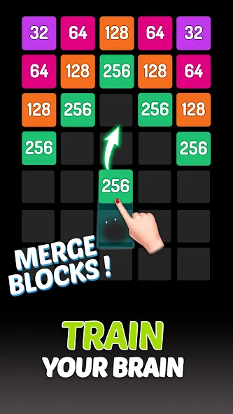 X2 Blocks - 2048 Number Game (Блоки) [МОД: Много денег, Монет и Все открыто] Screenshot 2