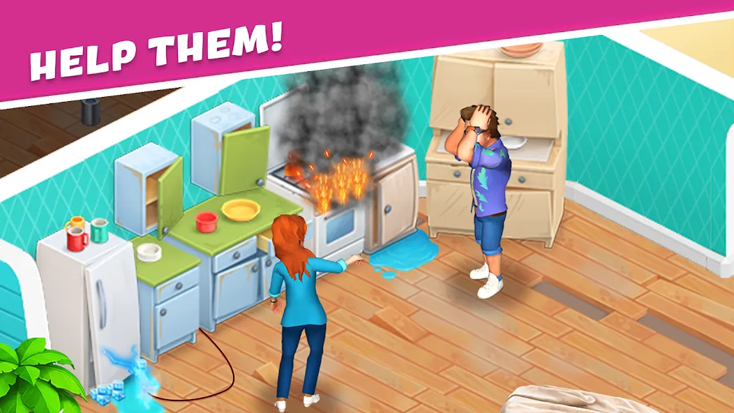 Open House: Match 3 puzzles (Открытый дом) [МОД: Много денег, Монет и Все открыто] Screenshot 1