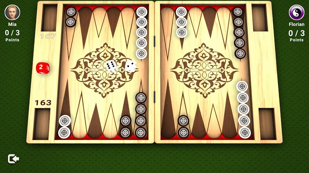 Backgammon -  Board Game [МОД: Меню, Бесконечные монеты и Открытые уровни] Screenshot 1
