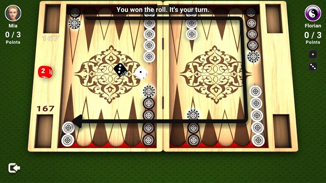 Backgammon -  Board Game [МОД: Меню, Бесконечные монеты и Открытые уровни] Screenshot 3