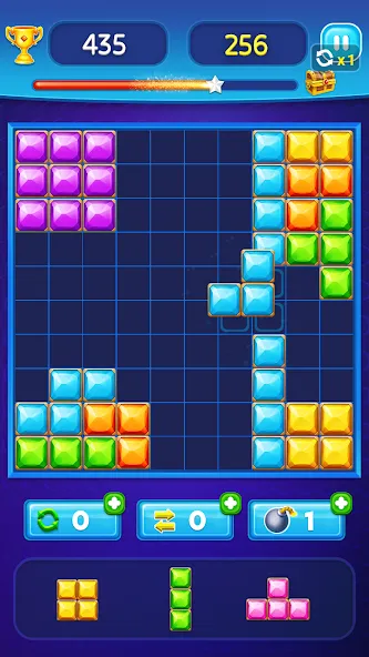 Block Puzzle - Gem Block (Блокпазл блокголоволомка) [МОД: Меню, Бесконечные монеты и Открытые уровни] Screenshot 2