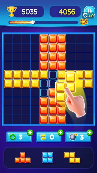 Block Puzzle - Gem Block (Блокпазл блокголоволомка) [МОД: Меню, Бесконечные монеты и Открытые уровни] Screenshot 5