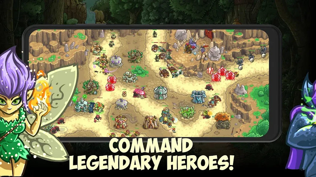 Kingdom Rush Origins TD (Кингдом Раш Ориджинс) [МОД: Меню, Бесконечные монеты и Открытые уровни] Screenshot 4