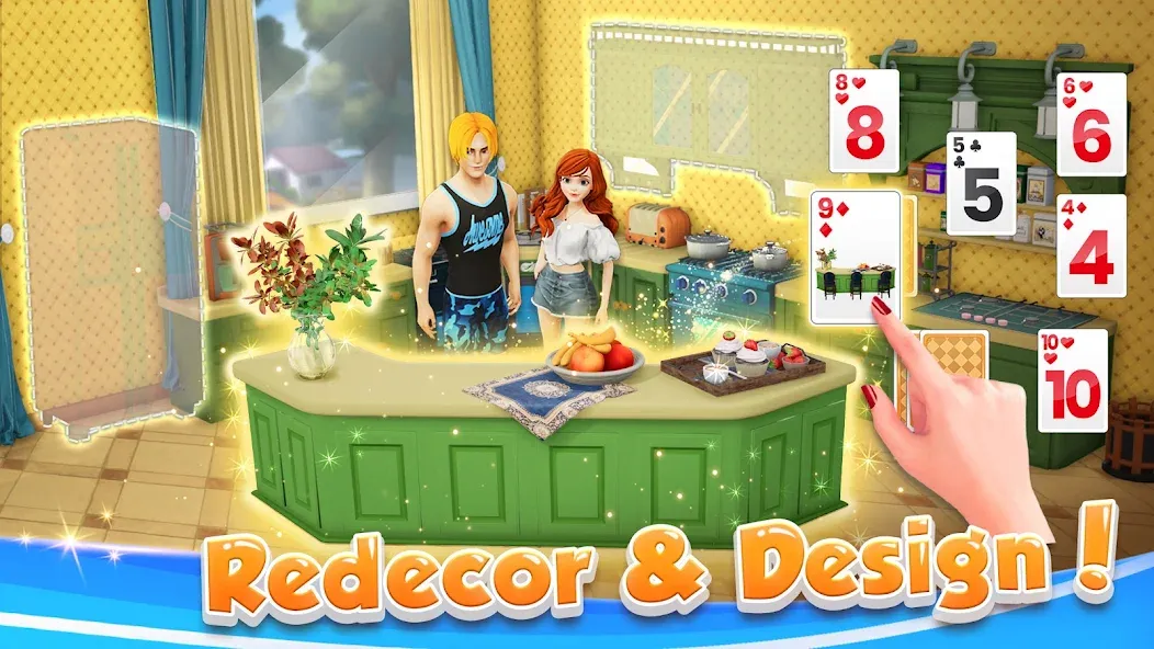 Solitaire Home Design (Солитер Хоум Дизайн) [МОД: Все открыто, Дополнительные деньги и Меню MOD] Screenshot 3