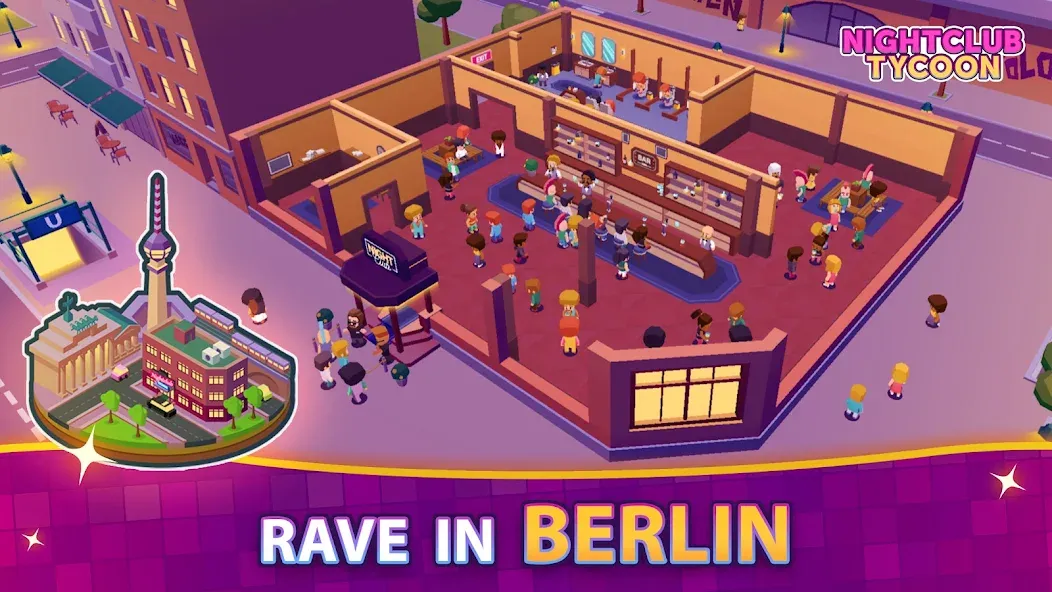 Nightclub Tycoon: Idle Empire [МОД: Все открыто, Дополнительные деньги и Меню MOD] Screenshot 2