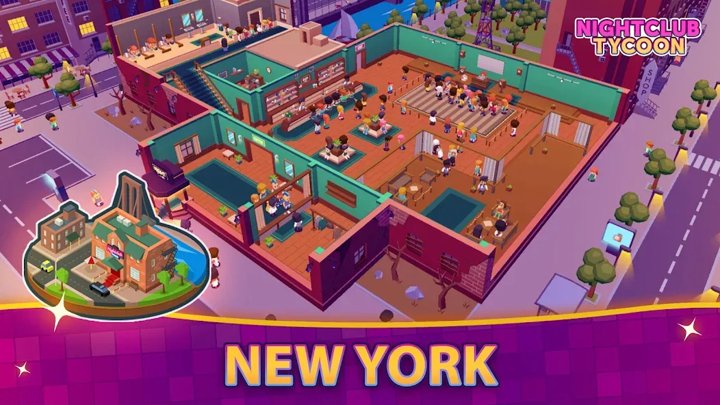 Nightclub Tycoon: Idle Empire [МОД: Все открыто, Дополнительные деньги и Меню MOD] Screenshot 3
