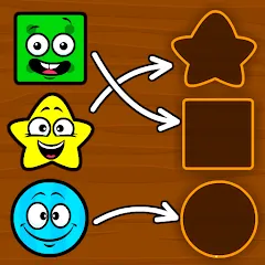 Скачать Shapes & Colors Games for Kids [МОД: Много монет, Открытые уровни и Мега MOD] | Взлом Shapes & Colors Games for Kids на Андроид