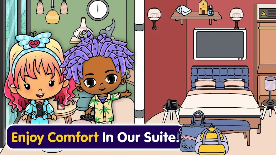 Tizi Town - My Hotel Games [МОД: Меню, Бесконечные монеты и Открытые уровни] Screenshot 2
