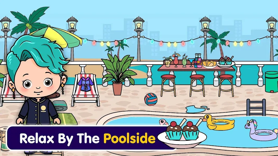 Tizi Town - My Hotel Games [МОД: Меню, Бесконечные монеты и Открытые уровни] Screenshot 4