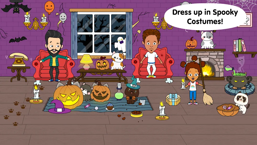 My Cat Town - Tizi Pet Games [МОД: Меню, Бесконечные монеты и Открытые уровни] Screenshot 5