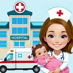 Скачать My Hospital Town Doctor Games [МОД: Меню, Бесконечные монеты и Открытые уровни] | Взлом My Hospital Town Doctor Games на Андроид