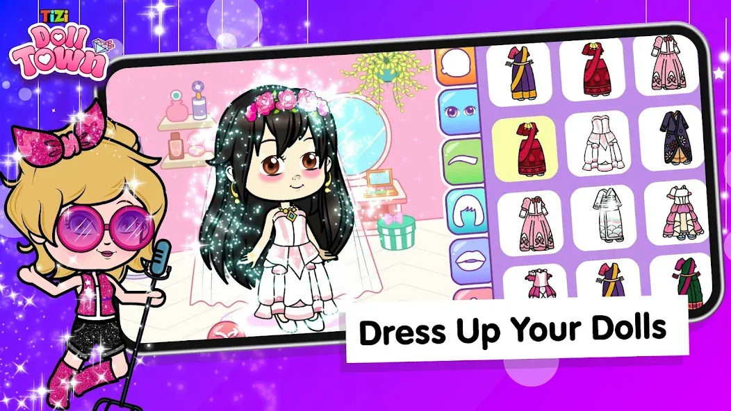 Tizi Town: Doll Dress Up Games [МОД: Бесконечные деньги, Монеты и Мега MOD] Screenshot 3