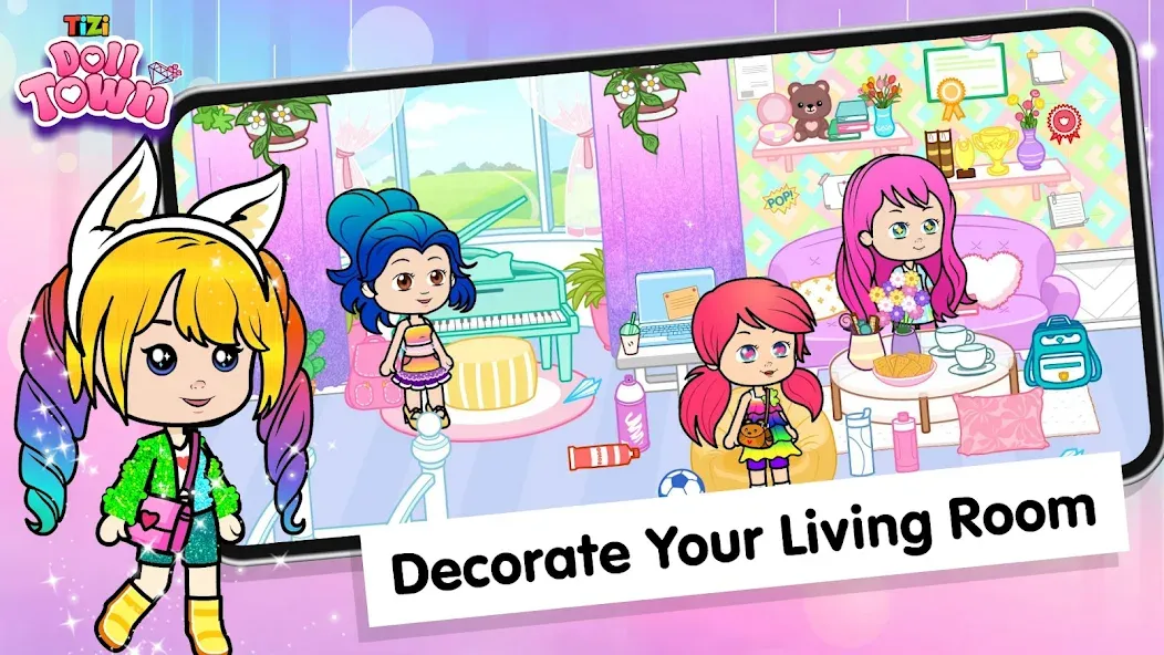 Tizi Town: Doll Dress Up Games [МОД: Бесконечные деньги, Монеты и Мега MOD] Screenshot 4