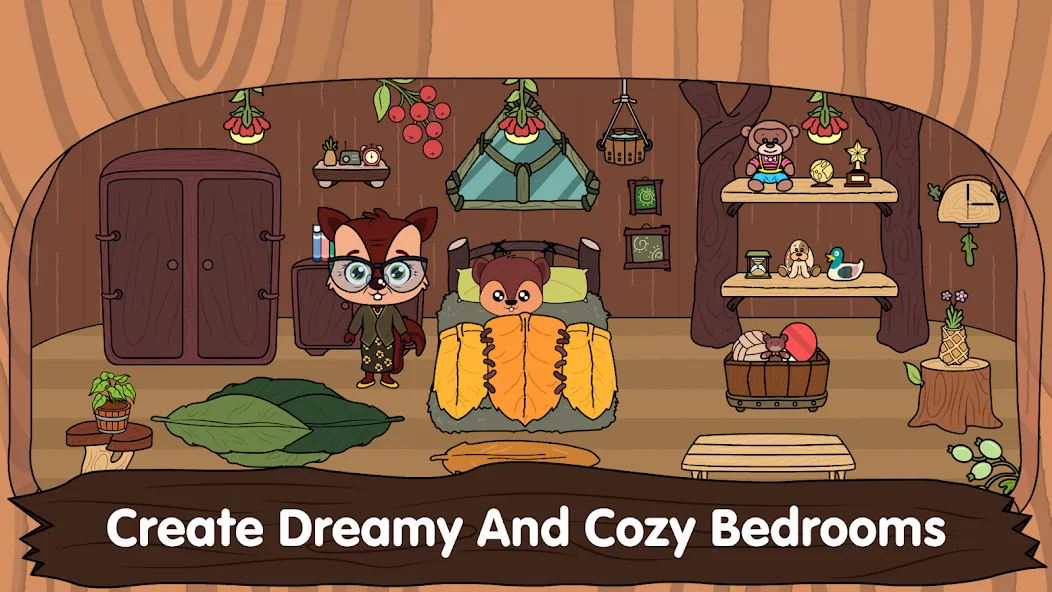 Animal Town - My Squirrel Home [МОД: Все открыто, Дополнительные деньги и Меню MOD] Screenshot 2