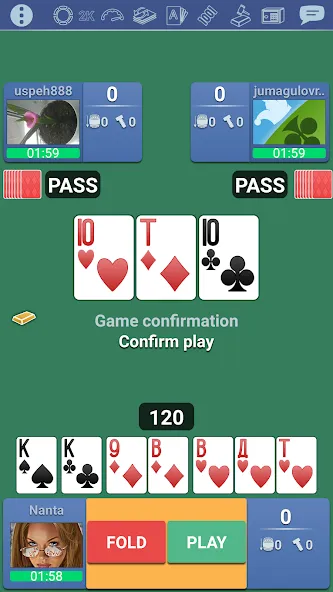 Thousand 1000 Online card game [МОД: Много монет, Открытые уровни и Мега MOD] Screenshot 1