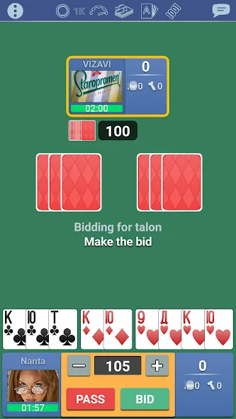 Thousand 1000 Online card game [МОД: Много монет, Открытые уровни и Мега MOD] Screenshot 3