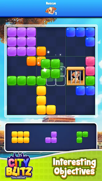 City Blitz-Block Puzzle Blast (Блок Головоломка Кинг) [МОД: Деньги, Монеты и Меню MOD] Screenshot 3