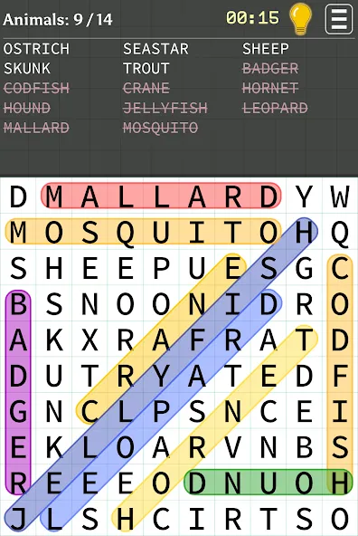 Word Search (Уорд Срч) [МОД: Много монет, Открытые уровни и Мега MOD] Screenshot 1