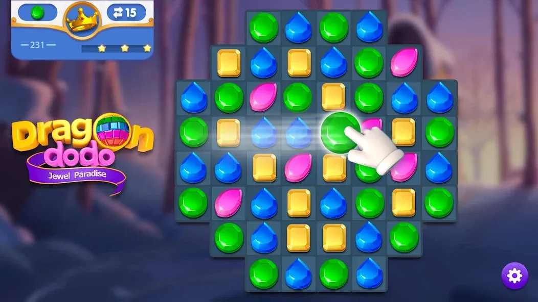 Dragondodo - Jewel Blast [МОД: Много монет, Открытые уровни и Мега MOD] Screenshot 5