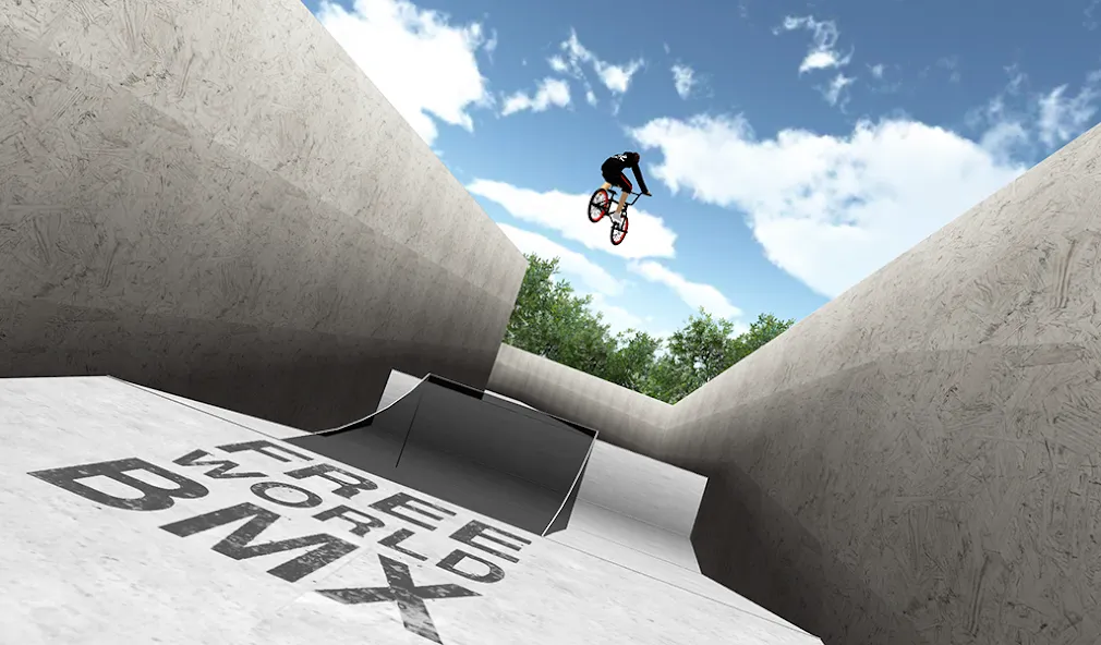 Free World BMX (Фри Ворлд БМХ) [МОД: Много монет, Открытые уровни и Мега MOD] Screenshot 1